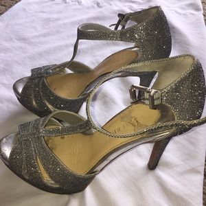 Glitter T-Strap Heels ✨